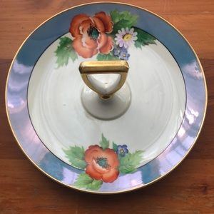Noritake Floral Accent Center Handle Service Platter Plate